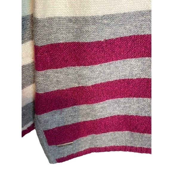 Joules Sweater Size 4 Rowena Boat Neck Jumper Grey Pink Striped Pull On NEW - Picture 3 of 8